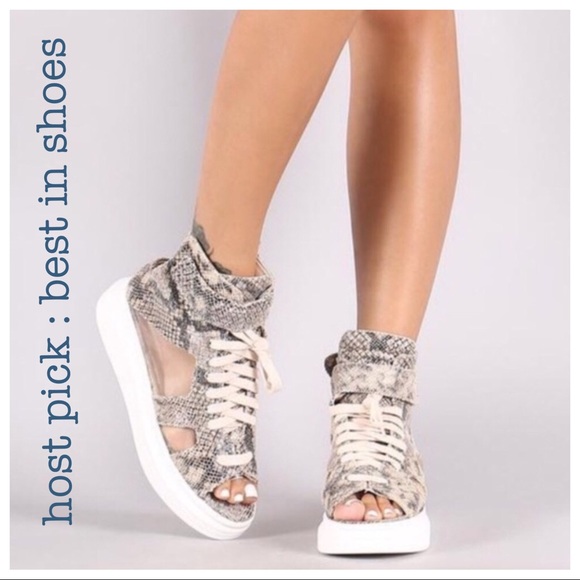 Shoes - NEW PYHTON PRINT HIGH TOP SNEAKER SANDAL